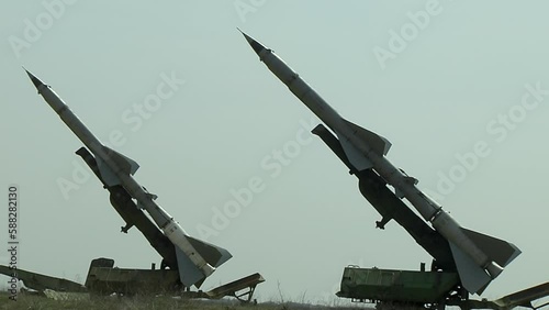 Turning rocket launchers, Moscow, Russia
