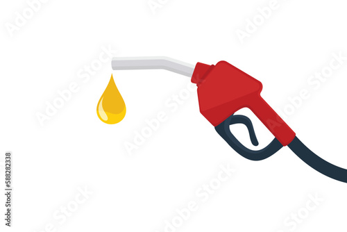 Gas station nozzle isolated on white background. flat style vector design