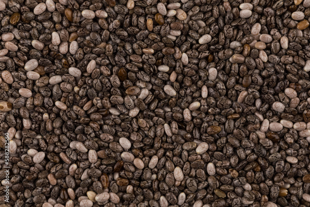 Chia seeds closeup Chia seeds closeup