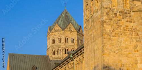 Panorama of the historic Dom St. Petrus church in  the Osnabruck, Germany photo