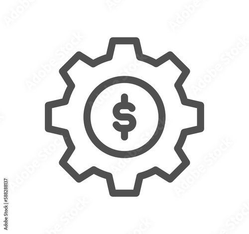 Engine optimization related icon outline and linear symbol. 