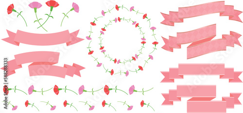 母の日のカーネーション装飾セット