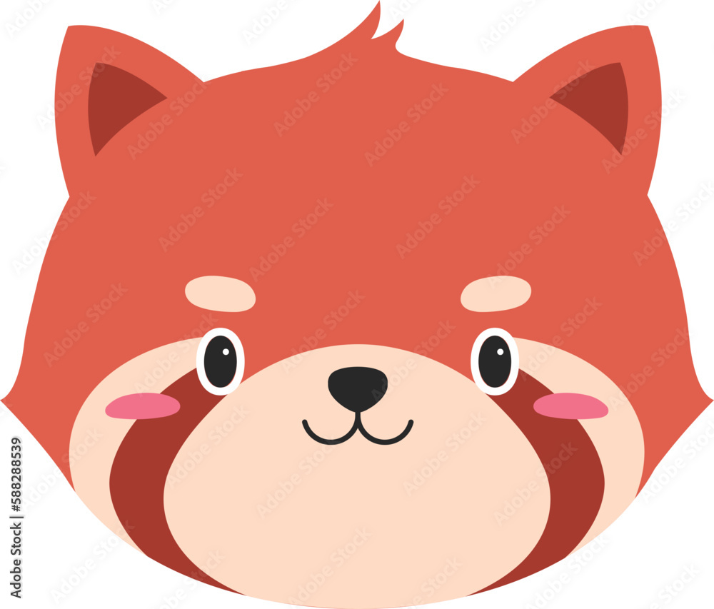Red Panda Cartoon Face Illustration Red Panda Cartoon Face Illustration