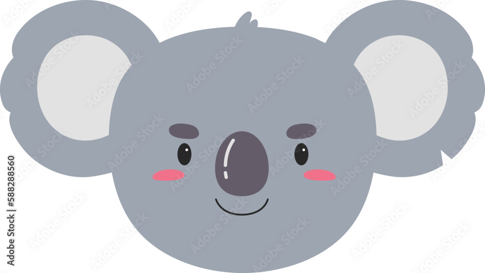 Koala Cartoon Face Illustration Koala Cartoon Face Illustration