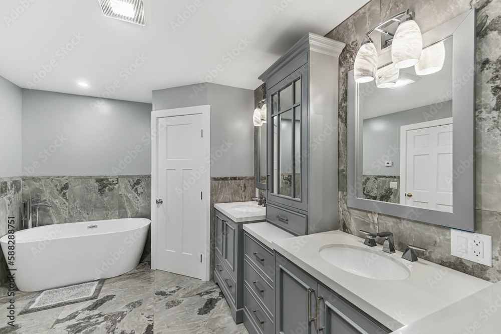 Fototapeta premium Bathroom interior in a modern apartment