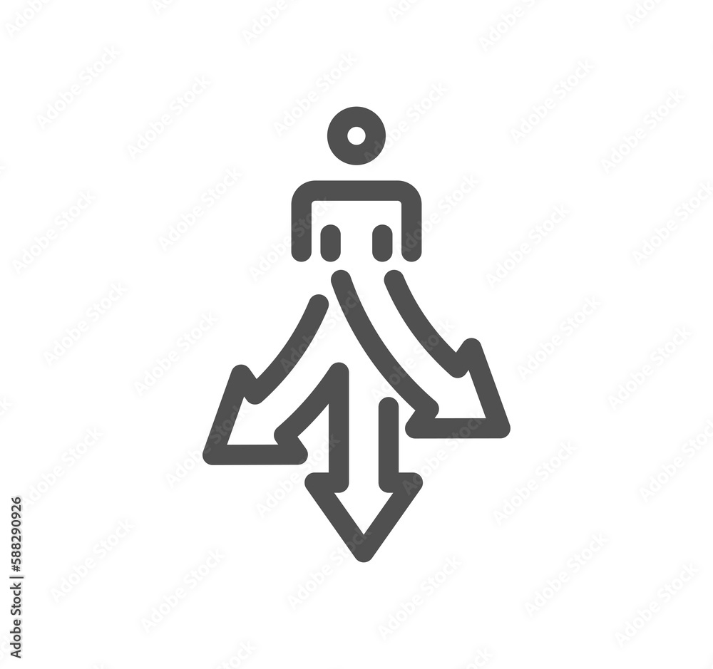 Business people related icon and linear symbol.