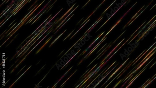 neon light speed line background loop Animation Digital Technology Stream, colorful motion abstract in Dark Backdrop