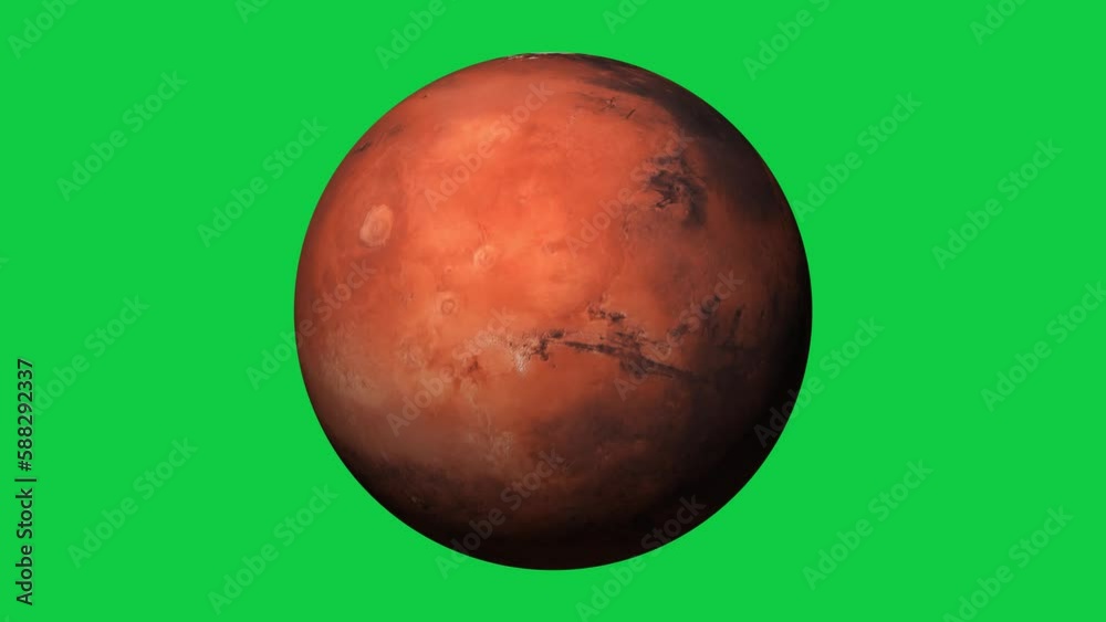 4k Mars Planet Green Screen, Mars in Space, Green screen Mars, 3840 x 2160 Mars Planet Green Screen
