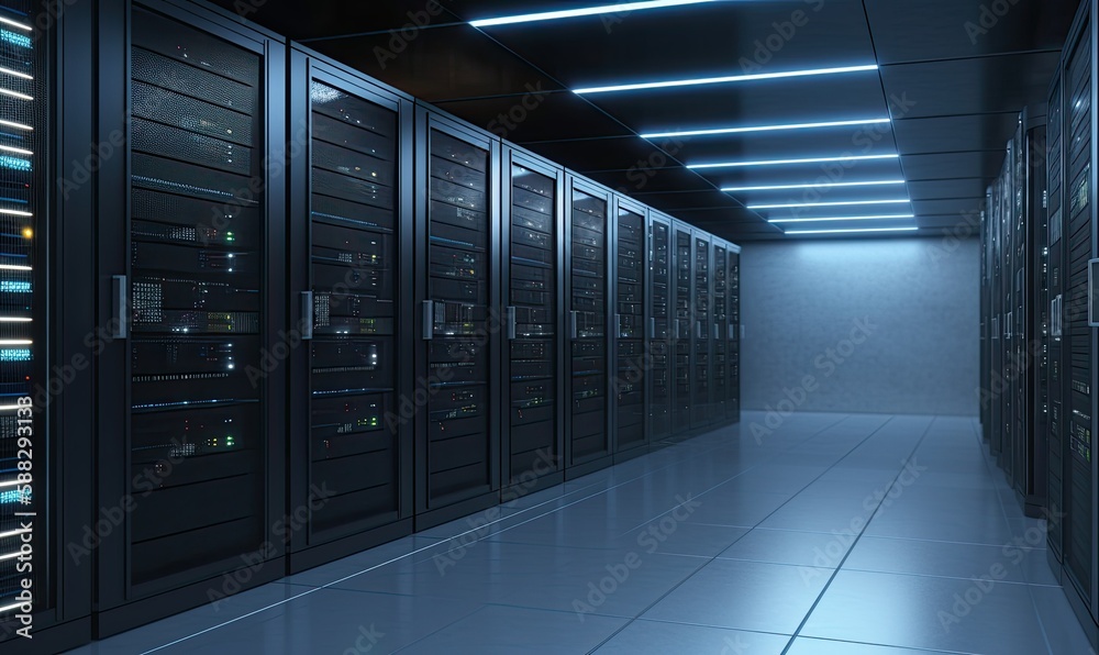 Server room center exchanging cyber datas and connections Server room center exchanging cyber datas and connections
