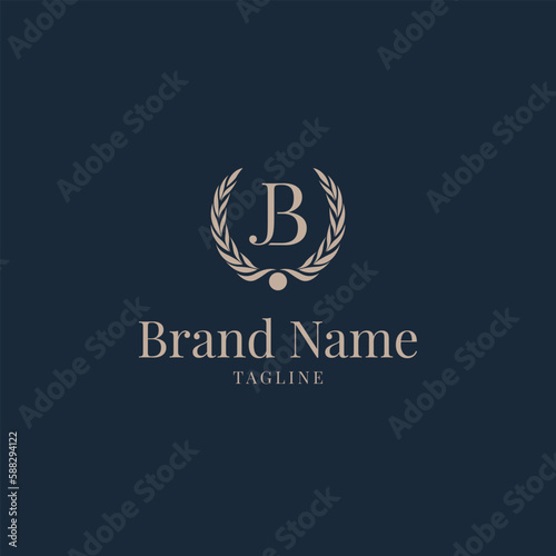 Wheat JB logo elegance golden navy luxury