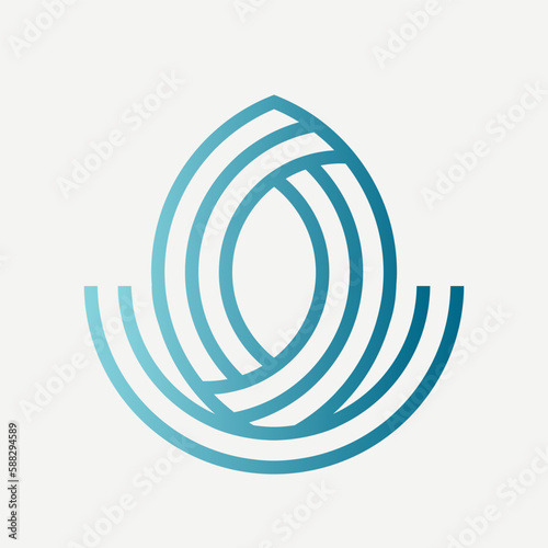 Candle, abstract flower seed logo isolated on light background. Mindfulness, relaxation, meditation icon. Elegant, luxury style illustration. Inner flame growth symbol.