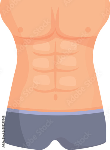Abs abdomen icon cartoon vector. Woman belly. Body health