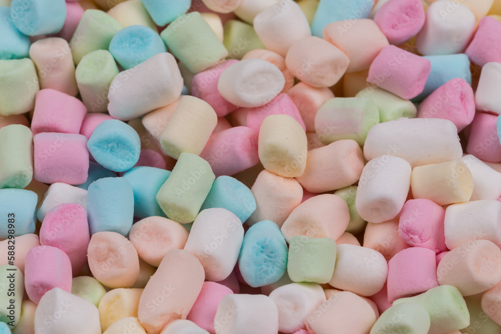 Colorful marshmallows as background Colorful marshmallows as background