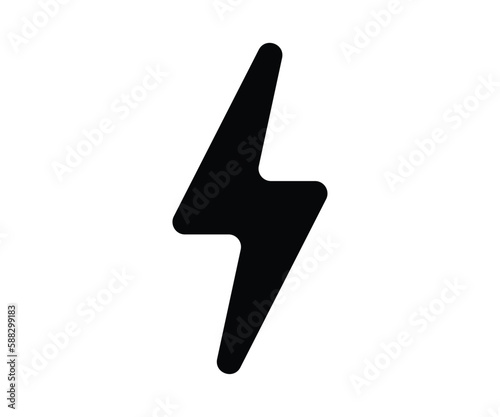 Minimal thunder icon design vector template