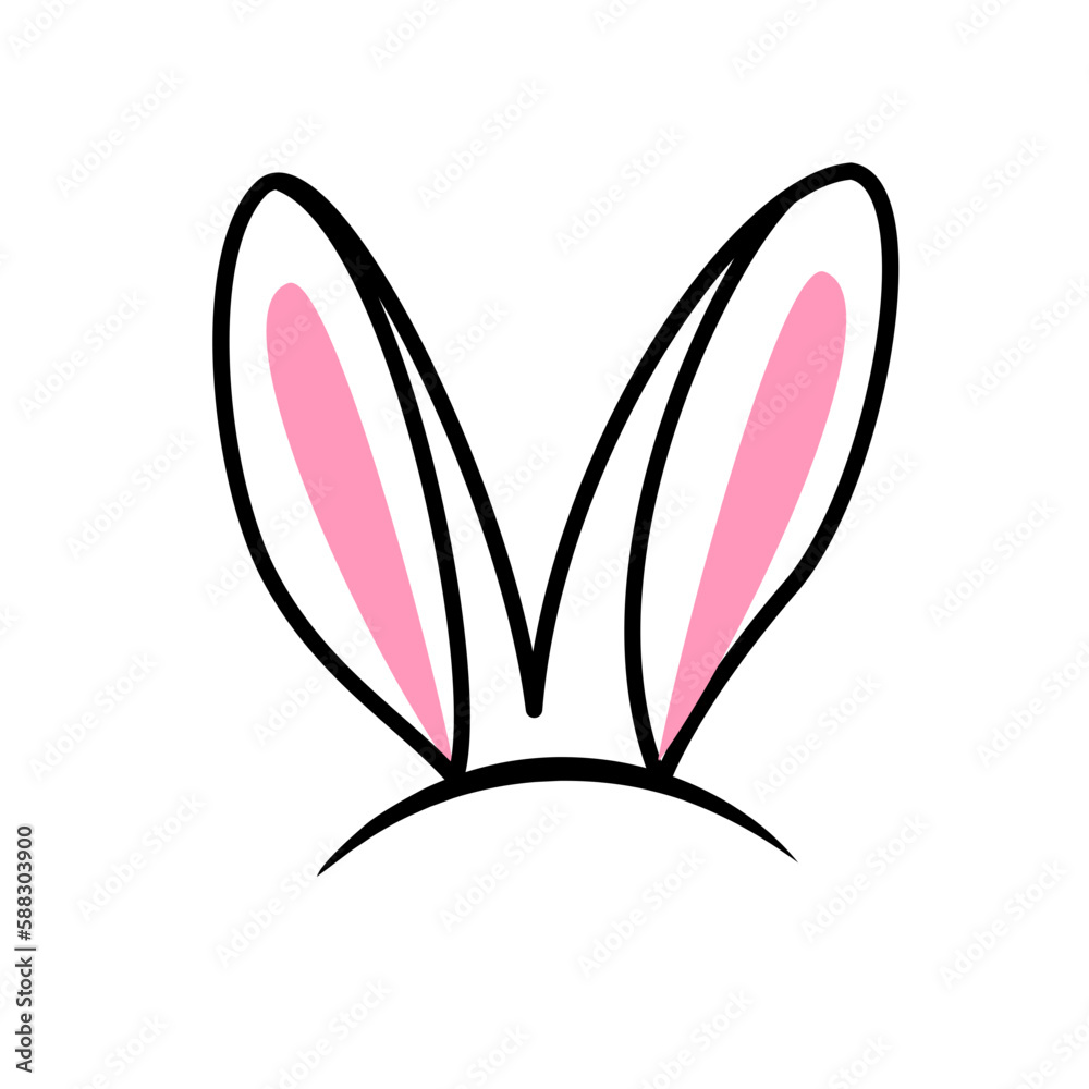 bunny ears vector element bunny ears vector element