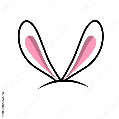 bunny ears vector element © metdi