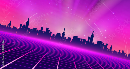 Digital technology metaverse neon blue pink purple background, cyber information, abstract connect communication, innovation future meta tech, internet network connection, Ai big data, illustration 3d