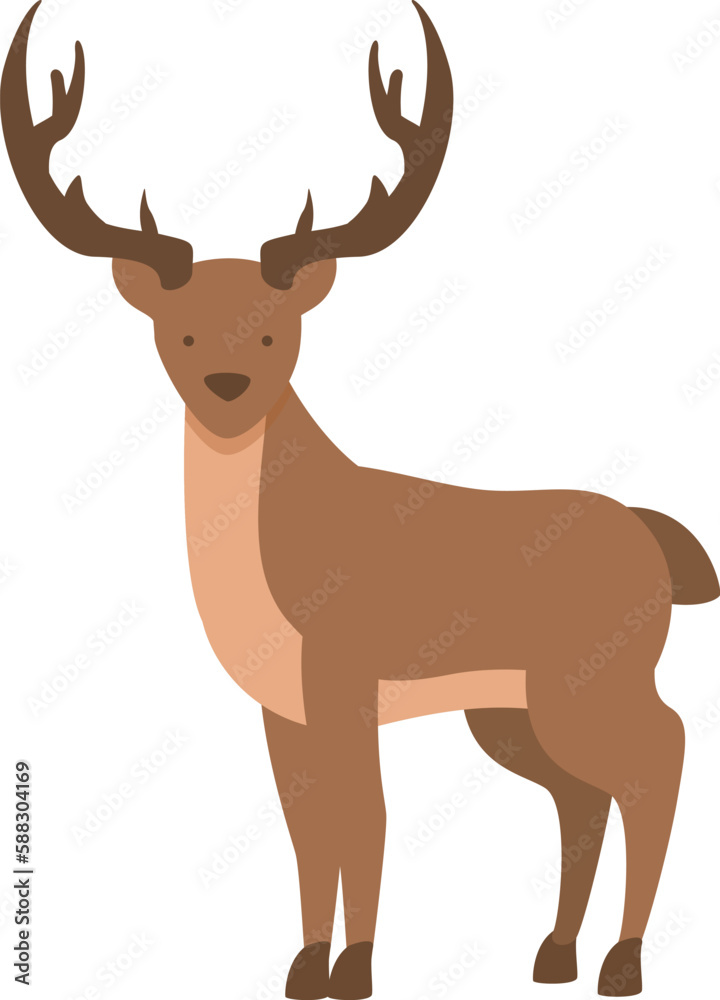 Iceland deer icon cartoon vector. Travel nordic. Trip vacation Iceland deer icon cartoon vector. Travel nordic. Trip vacation