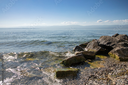 View of Lake leman from Thonon-les-bains France	 photo