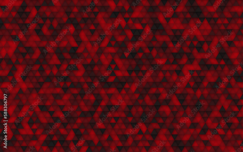 Background of geometric shapes. Abstract triangle geometrical background. Mosaic pattern. Vector CS^. Vector illustration. Dark red, black colors