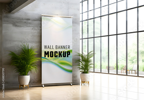 Wall Banner Mockup