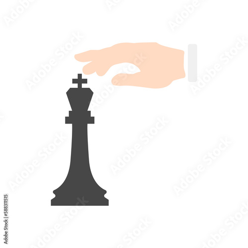 chess piece icon, vector illustration