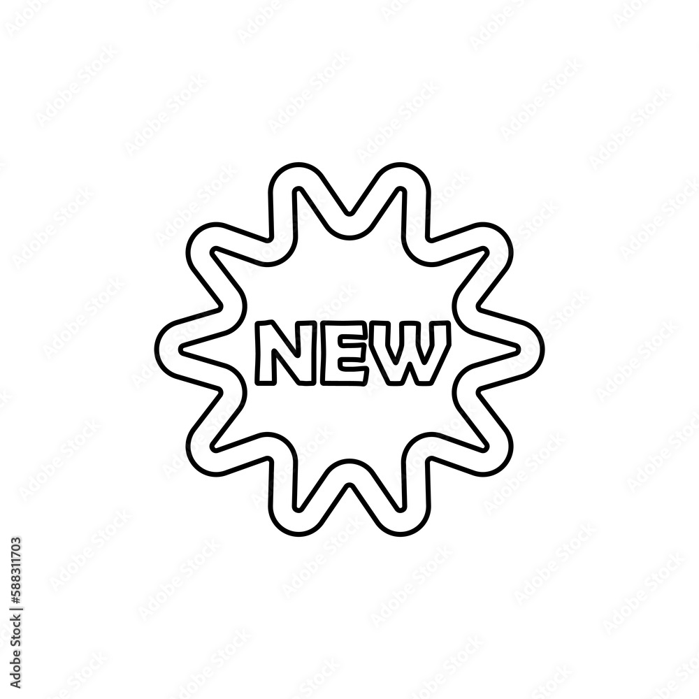 new icon, the concept of new products on a white background, vector illustration new icon, the concept of new products on a white background, vector illustration