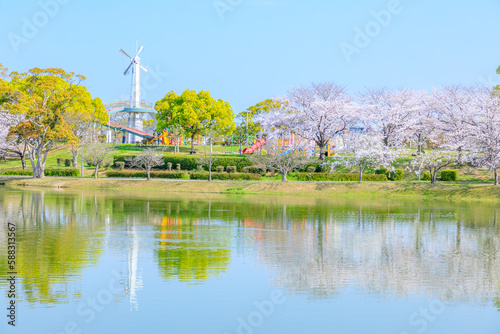 春の駕与丁公園　福岡県糟屋町　
Kayoicho Park in spring. Fukuoka Pref, Kasuya town. photo