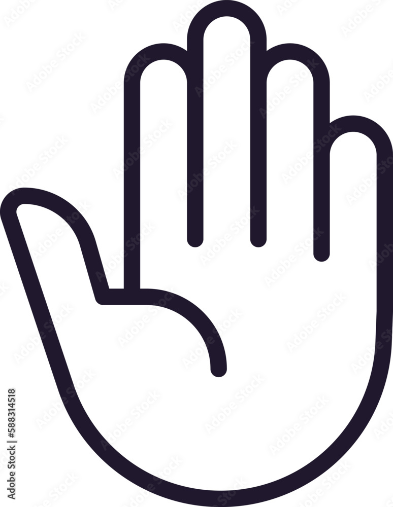 Single line icon of hand High quality vector illustration for design, web sites, internet shops, online books etc. Editable stroke in trendy flat style isolated on white background Single line icon of hand High quality vector illustration for design, web sites, internet shops, online books etc. Editable stroke in trendy flat style isolated on white background