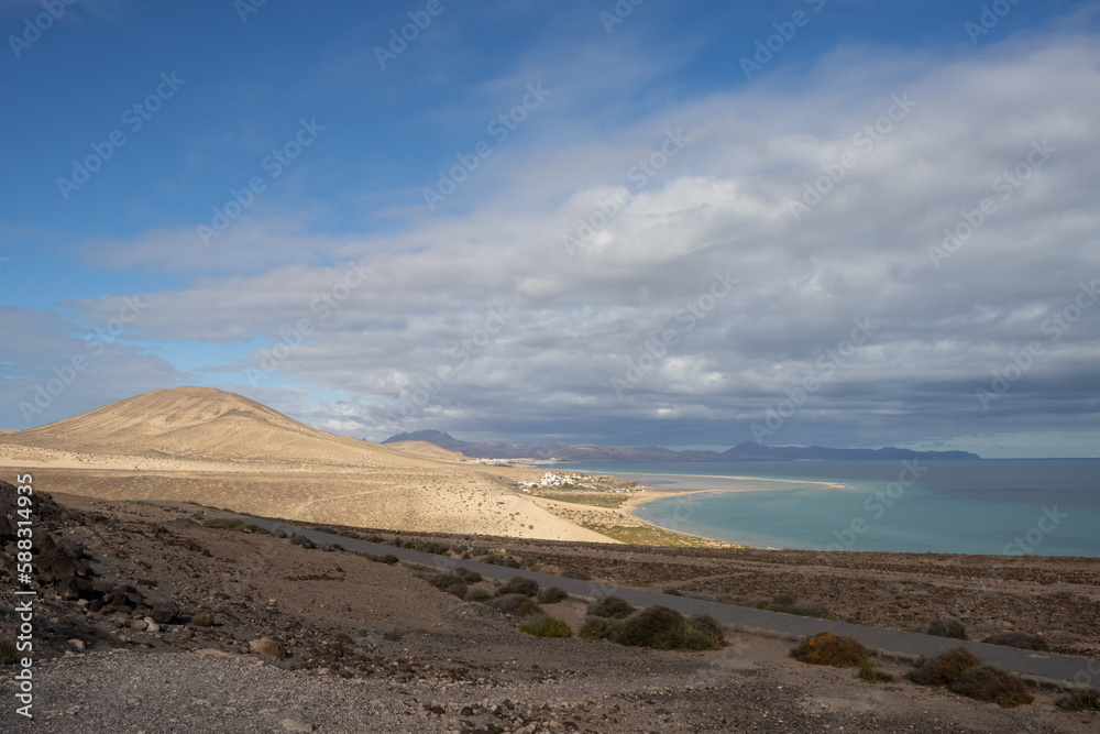 Country and Atlantic ocean, Costa Calma, Fuerteventura