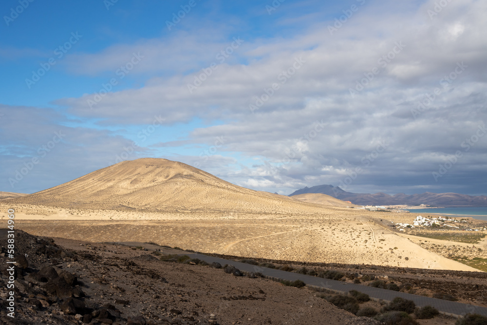Land with a mountain, Costa Calma, Fuerteventura