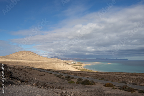Country and Atlantic ocean, Costa Calma, Fuerteventura
