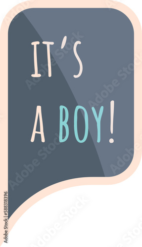 Its a boy board icon cartoon vector. Child newborn. Little family