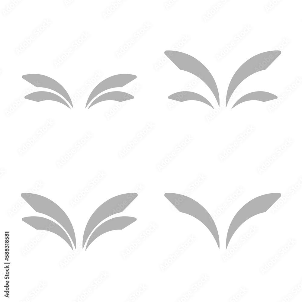 wings icon on a white background, vector illustration wings icon on a white background, vector illustration
