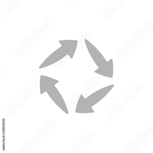 arrow icon, roundabout, vector illustration
