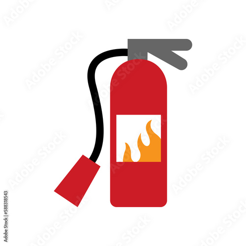 fire extinguisher icon on a white background, vector illustration