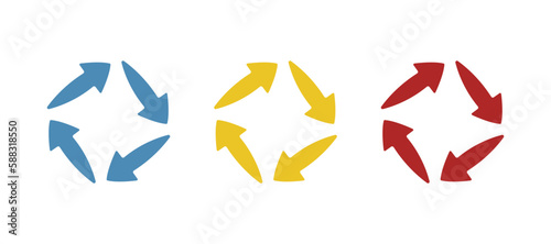 arrow icon, roundabout, vector illustration