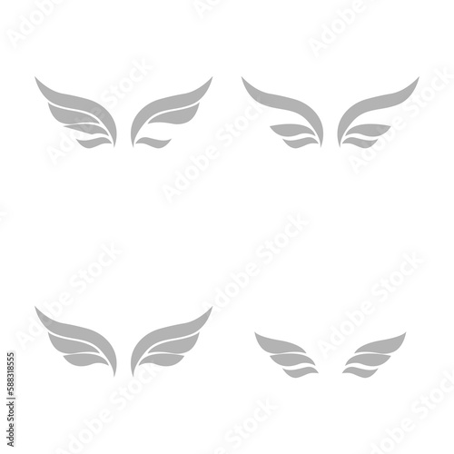 wings icon on a white background  vector illustration