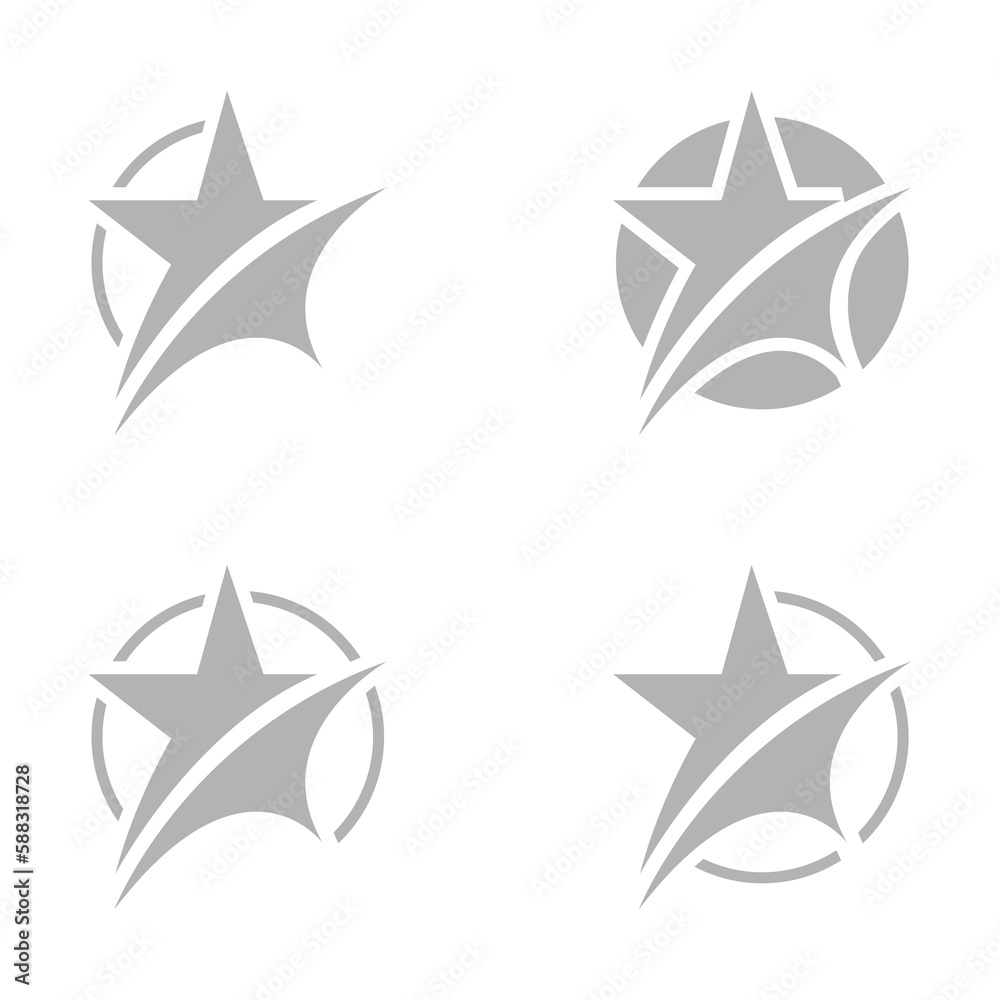 Obraz premium star icon on a white background, vector illustration
