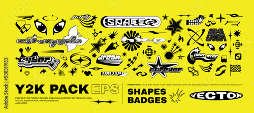 Vector Graphic Assets Set. Bold modern Shapes.