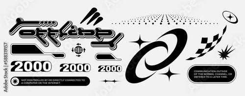 Vector Graphic Assets Set. Bold modern Shapes.