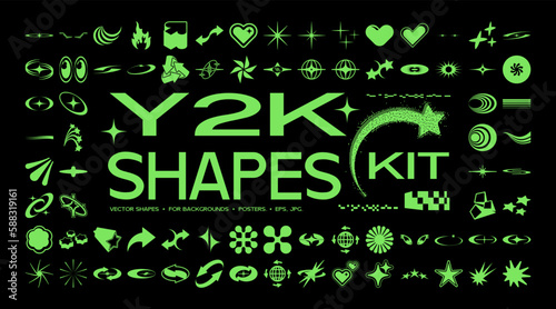 Vector Graphic Assets Set. Bold modern Shapes.