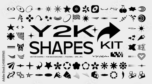 Vector Graphic Assets Set. Bold modern Shapes.