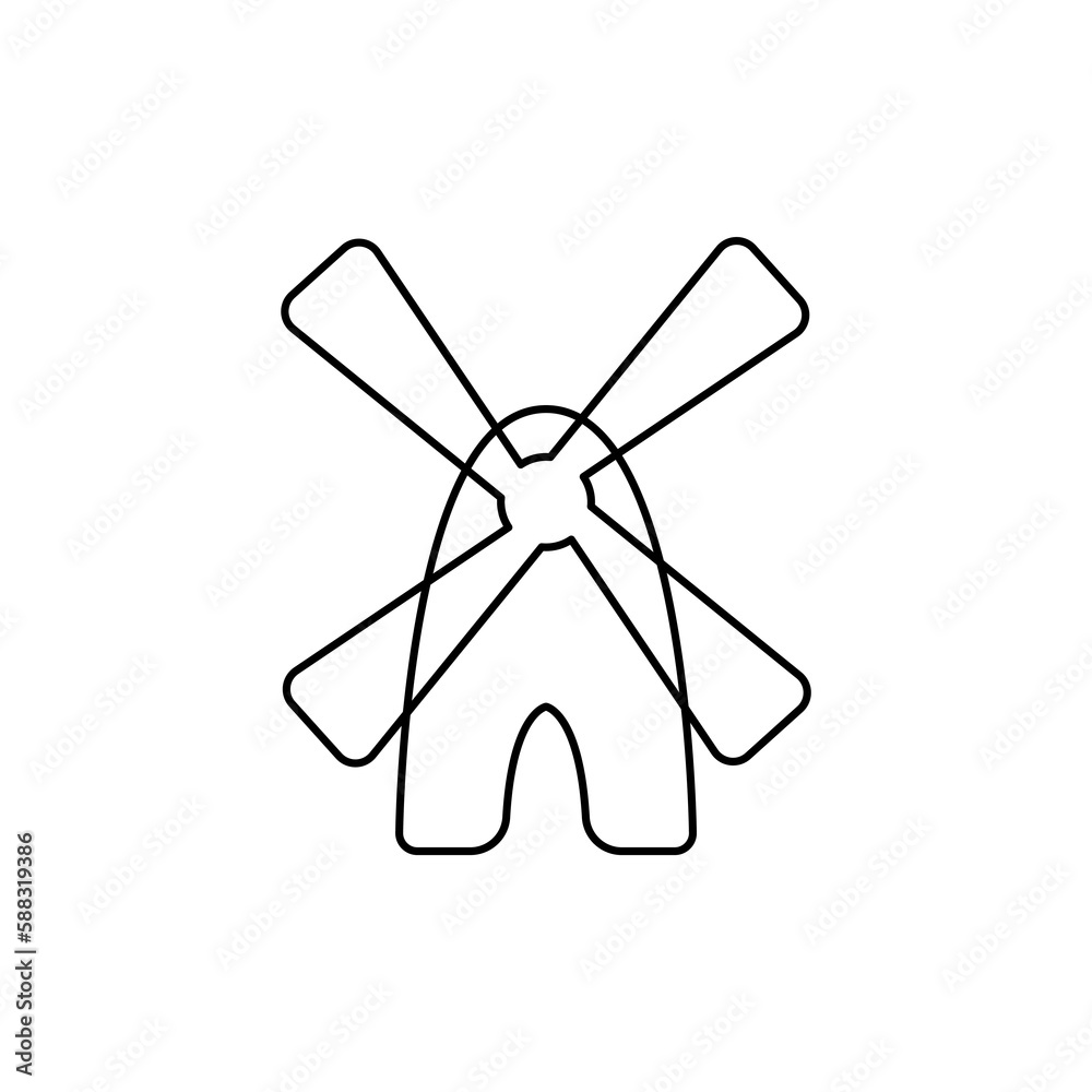 mill icon on a white background, vector illustration mill icon on a white background, vector illustration