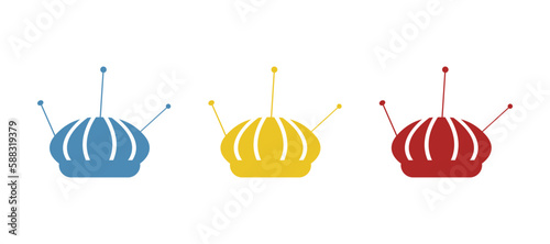 pincushion icon on white background, vector illustration
