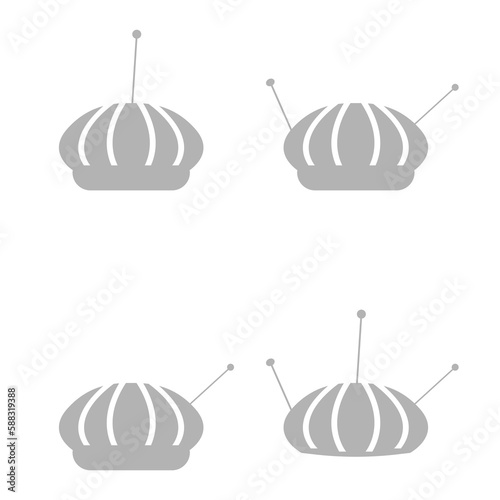 pincushion icon on white background, vector illustration