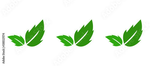 leaves icon on a white background  vector illustration