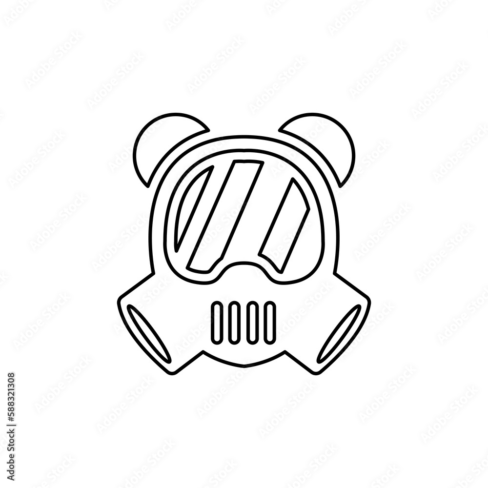 gas mask icon, on a white background, vector illustration gas mask icon, on a white background, vector illustration