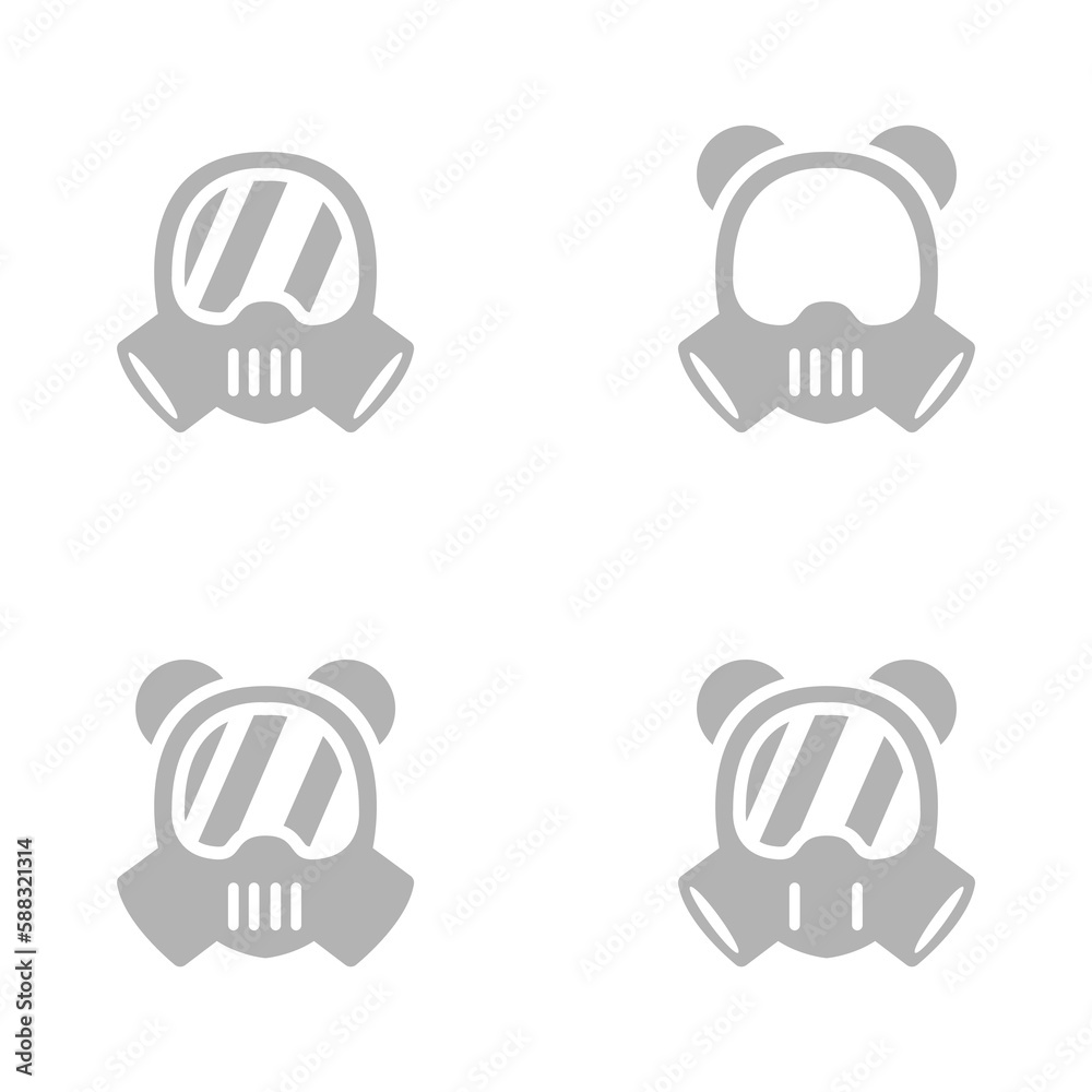 gas mask icon, on a white background, vector illustration gas mask icon, on a white background, vector illustration