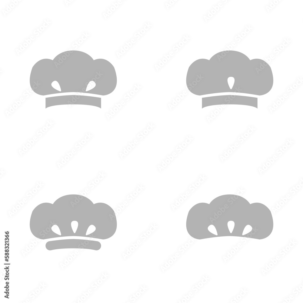 Fototapeta premium chef hat icon on white background, vector illustration